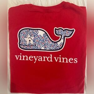 Vineyard Vines Kids T Shirt Red White Blue Size XL(18)
